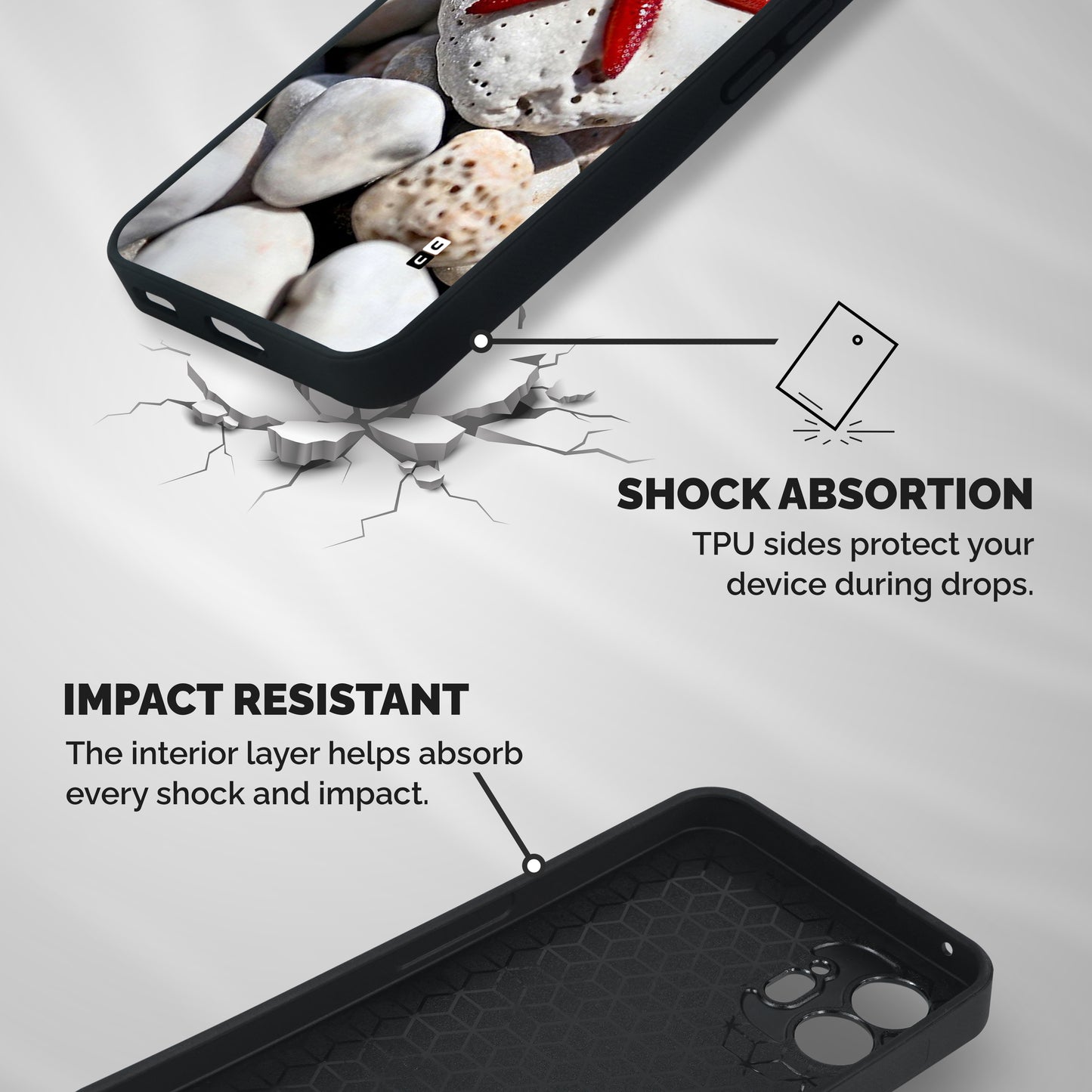 Red Star Fish Shockproof Hybrid Protection (Metal + TPU) Back Case Cover