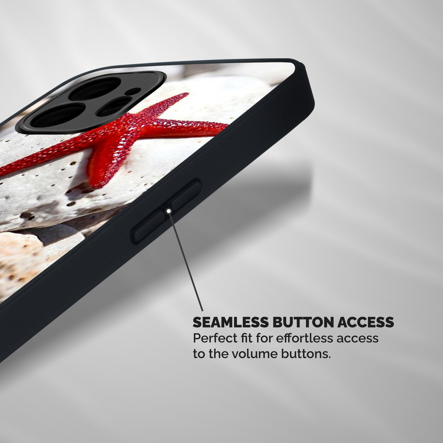 Red Star Fish Shockproof Hybrid Protection (Metal + TPU) Back Case Cover