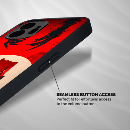 Red Tanjiro Shockproof Hybrid Protection (Metal + TPU) Back Case Cover