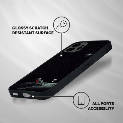 Resting Spaceman Face Shockproof Hybrid Protection (Metal + TPU) Back Case Cover