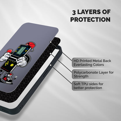 Retro Boy Shockproof Hybrid Protection (Metal + TPU) Back Case Cover