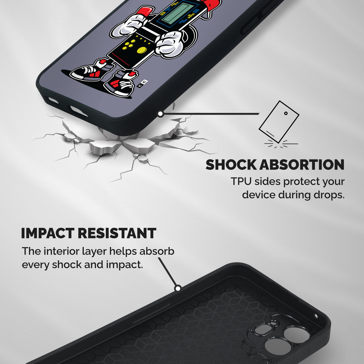Retro Boy Shockproof Hybrid Protection (Metal + TPU) Back Case Cover