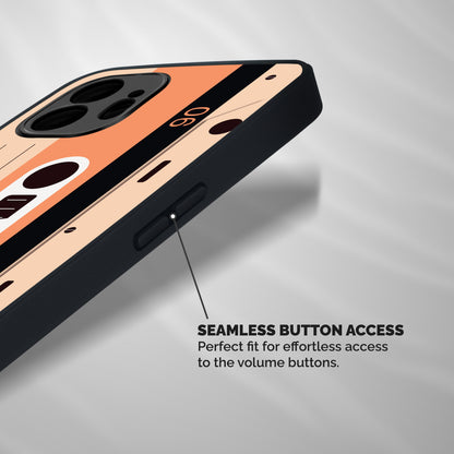 Retro Cassete Shockproof Hybrid Protection (Metal + TPU) Back Case Cover