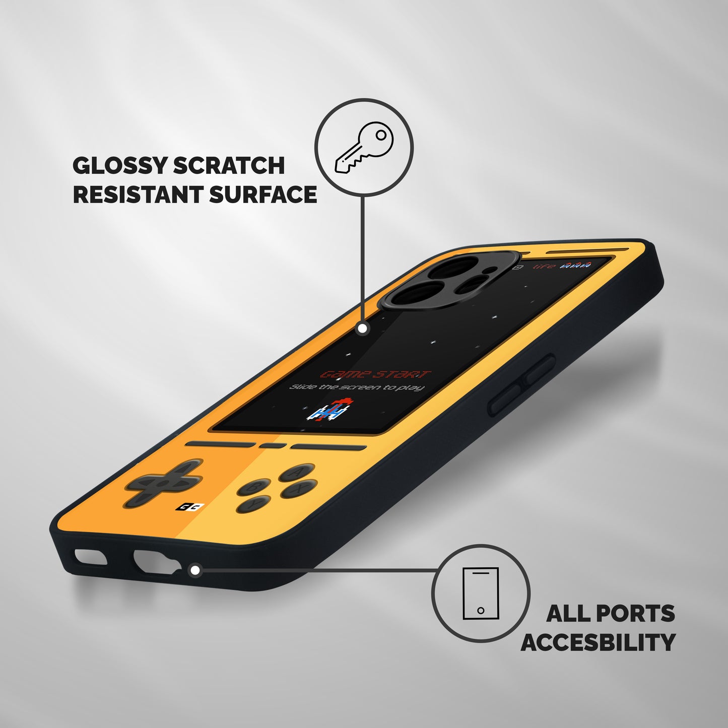 Retro Gamepad Shockproof Hybrid Protection (Metal + TPU) Back Case Cover