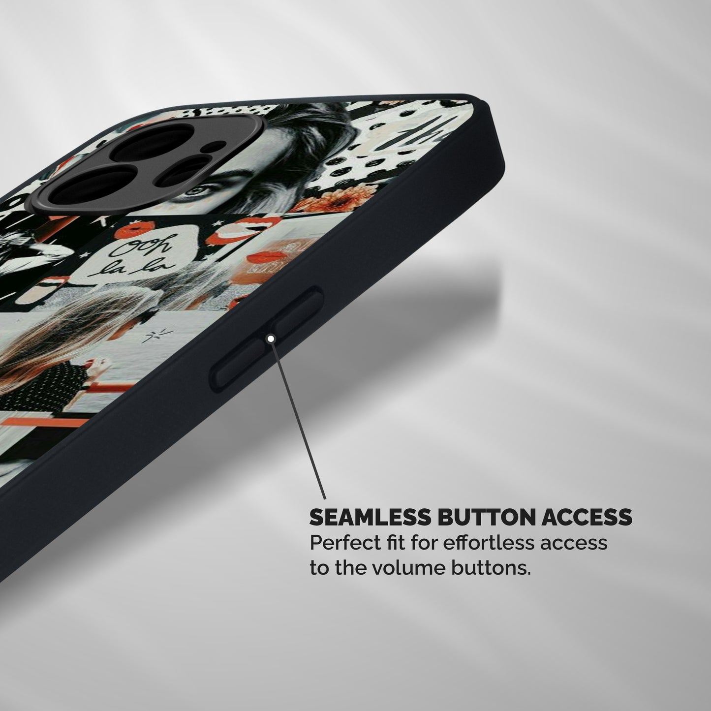Retro Pattern Shockproof Hybrid Protection (Metal + TPU) Back Case Cover