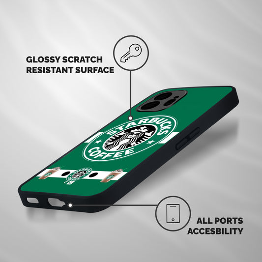 Ribbon StarBucks Shockproof Hybrid Protection (Metal + TPU) Back Case Cover
