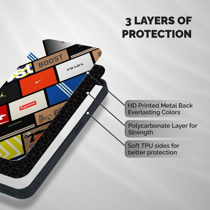 Rich Boxes Shockproof Hybrid Protection (Metal + TPU) Back Case Cover