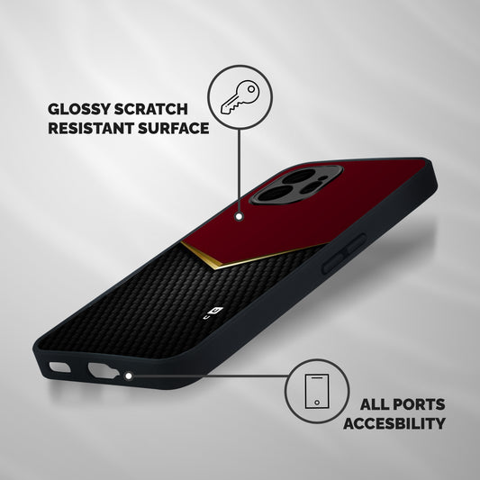 Rich Design Shockproof Hybrid Protection (Metal + TPU) Back Case Cover