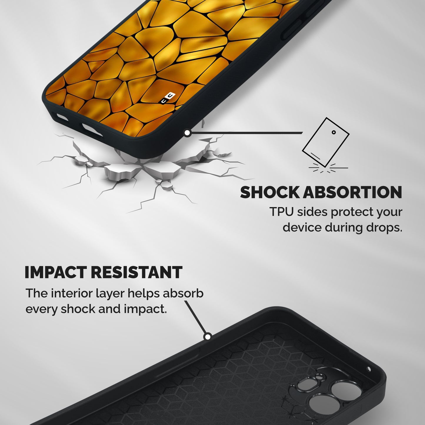 Rich Rocks Shockproof Hybrid Protection (Metal + TPU) Back Case Cover