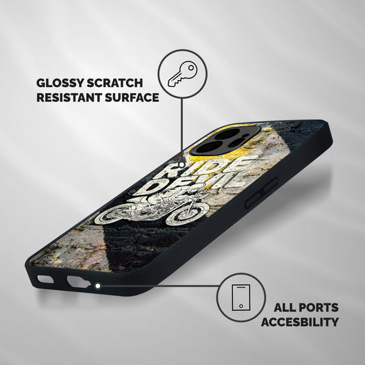 Ride Devil Shockproof Hybrid Protection (Metal + TPU) Back Case Cover