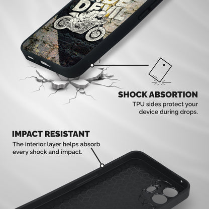 Ride Devil Shockproof Hybrid Protection (Metal + TPU) Back Case Cover