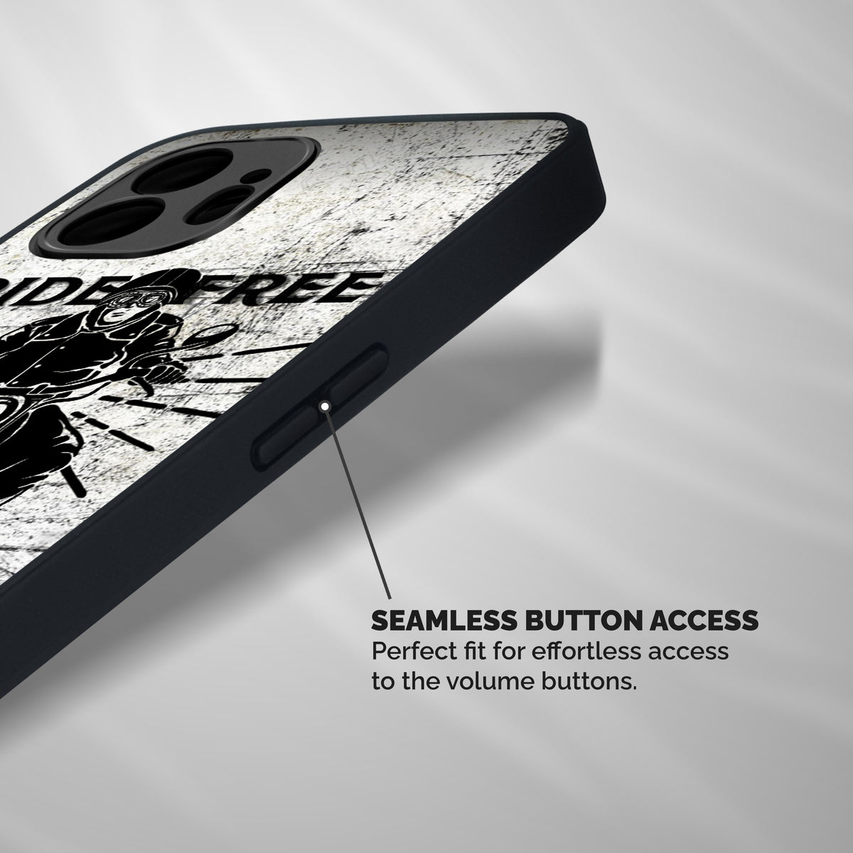 Ride Free Shockproof Hybrid Protection (Metal + TPU) Back Case Cover