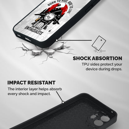 Ride To Live Shockproof Hybrid Protection (Metal + TPU) Back Case Cover