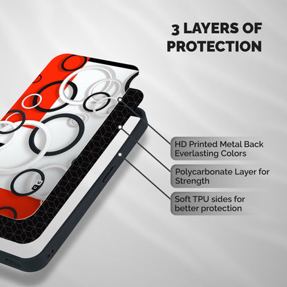 Rings Abstract Shockproof Hybrid Protection (Metal + TPU) Back Case Cover