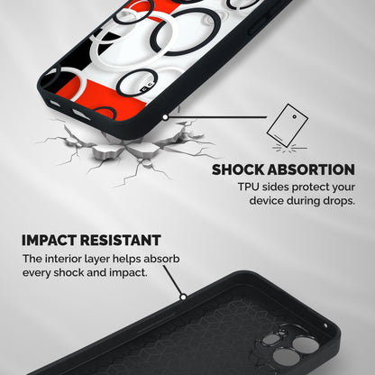 Rings Abstract Shockproof Hybrid Protection (Metal + TPU) Back Case Cover