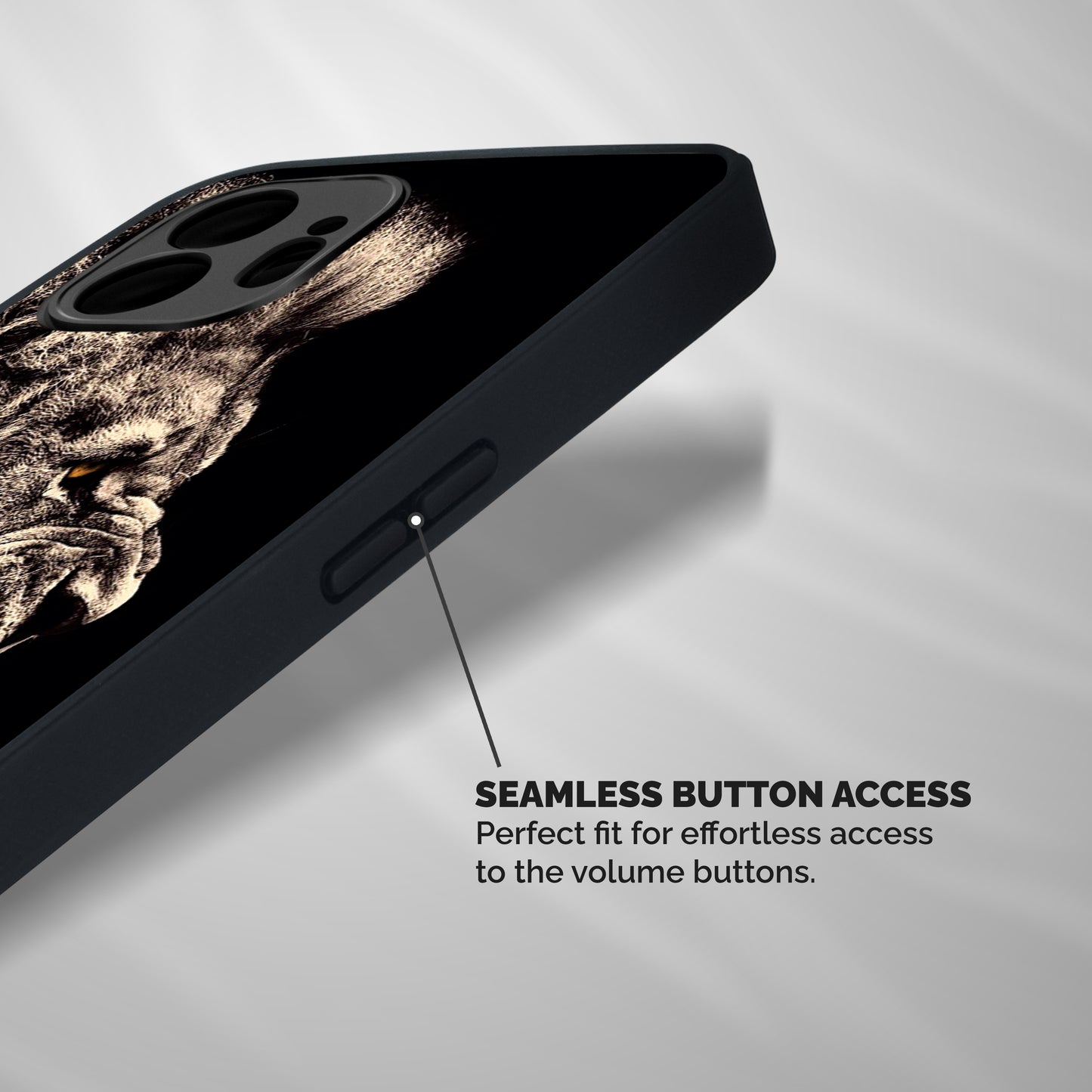 Roaring Lion Shockproof Hybrid Protection (Metal + TPU) Back Case Cover