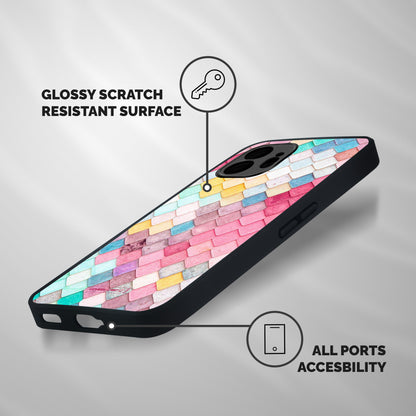 Rocks Pattern Design Shockproof Hybrid Protection (Metal + TPU) Back Case Cover