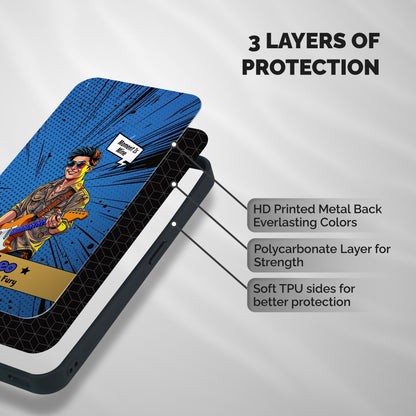 Rockstar Leo Shockproof Hybrid Protection (Metal + TPU) Back Case Cover