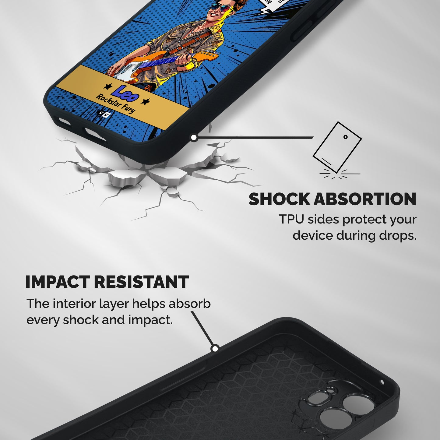 Rockstar Leo Shockproof Hybrid Protection (Metal + TPU) Back Case Cover