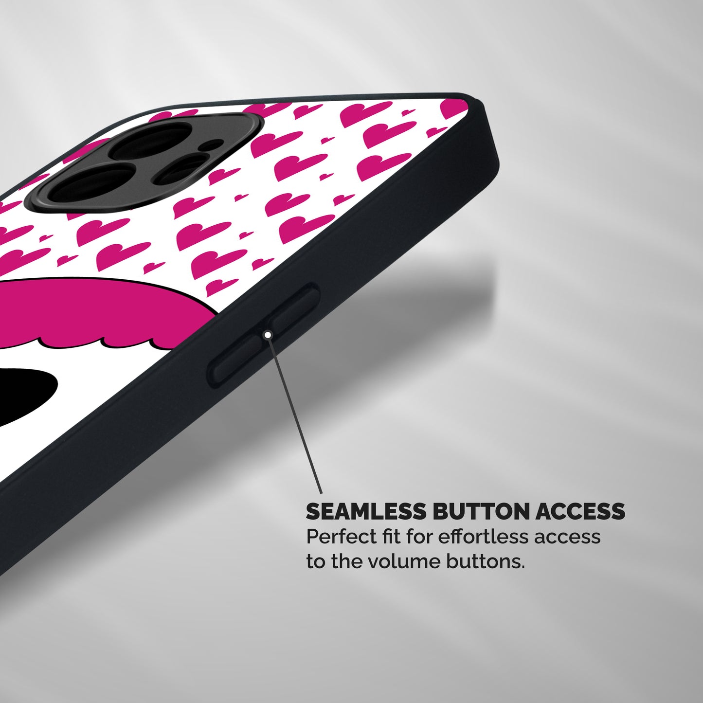 Romantic Couples with Hearts Shockproof Hybrid Protection (Metal + TPU) Back Case Cover