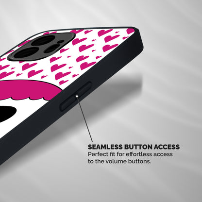 Romantic Couples with Hearts Shockproof Hybrid Protection (Metal + TPU) Back Case Cover