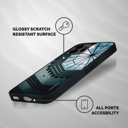 Rooftop Perspective Shockproof Hybrid Protection (Metal + TPU) Back Case Cover