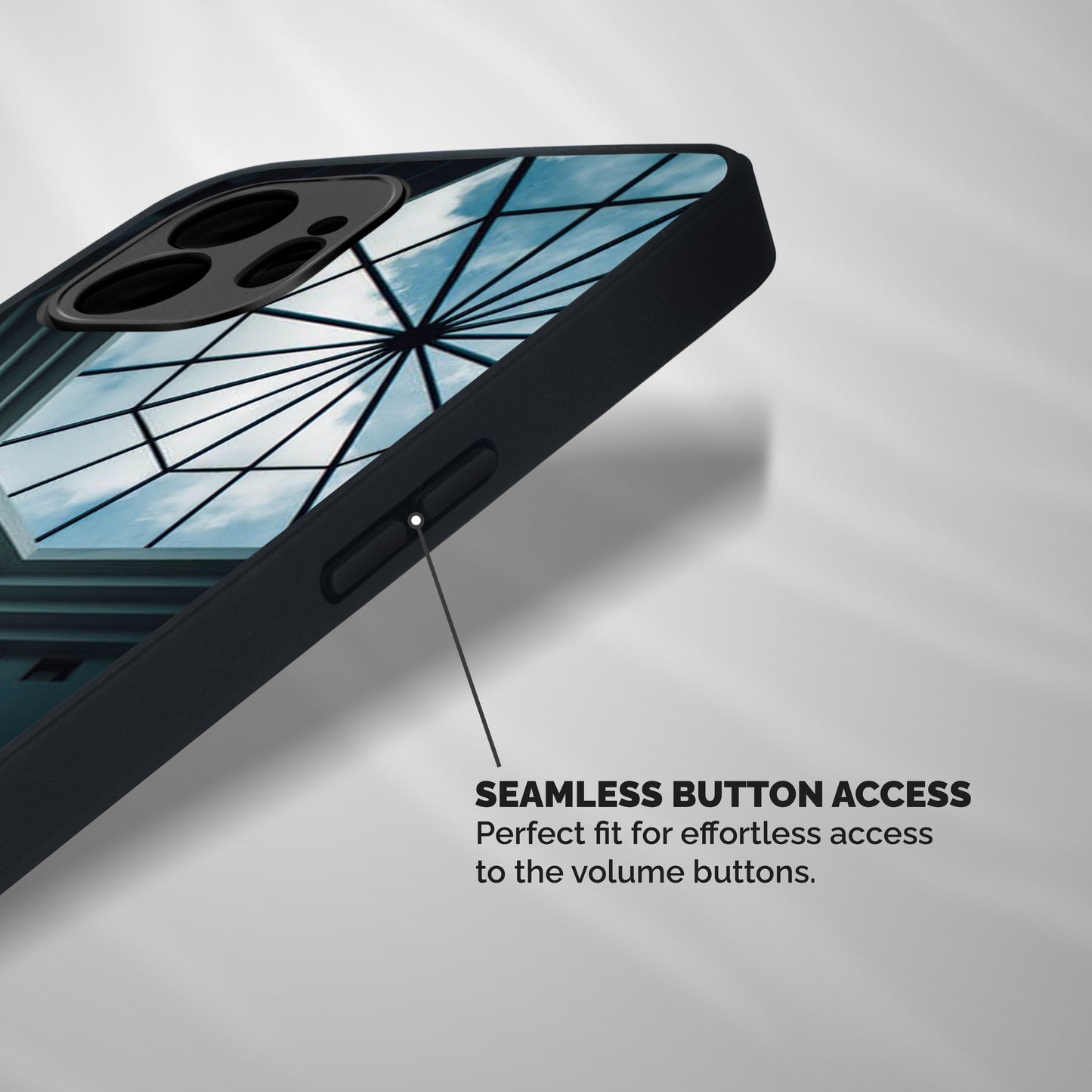 Rooftop Perspective Shockproof Hybrid Protection (Metal + TPU) Back Case Cover