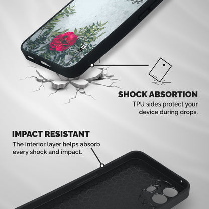 Rose Life Shockproof Hybrid Protection (Metal + TPU) Back Case Cover