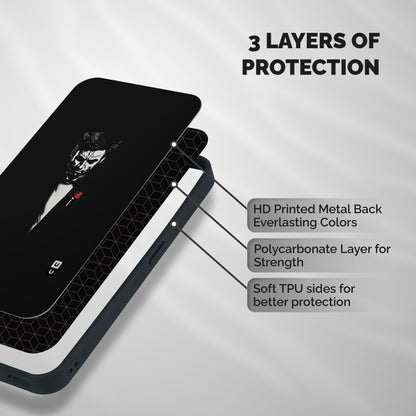 Rose Man Shockproof Hybrid Protection (Metal + TPU) Back Case Cover