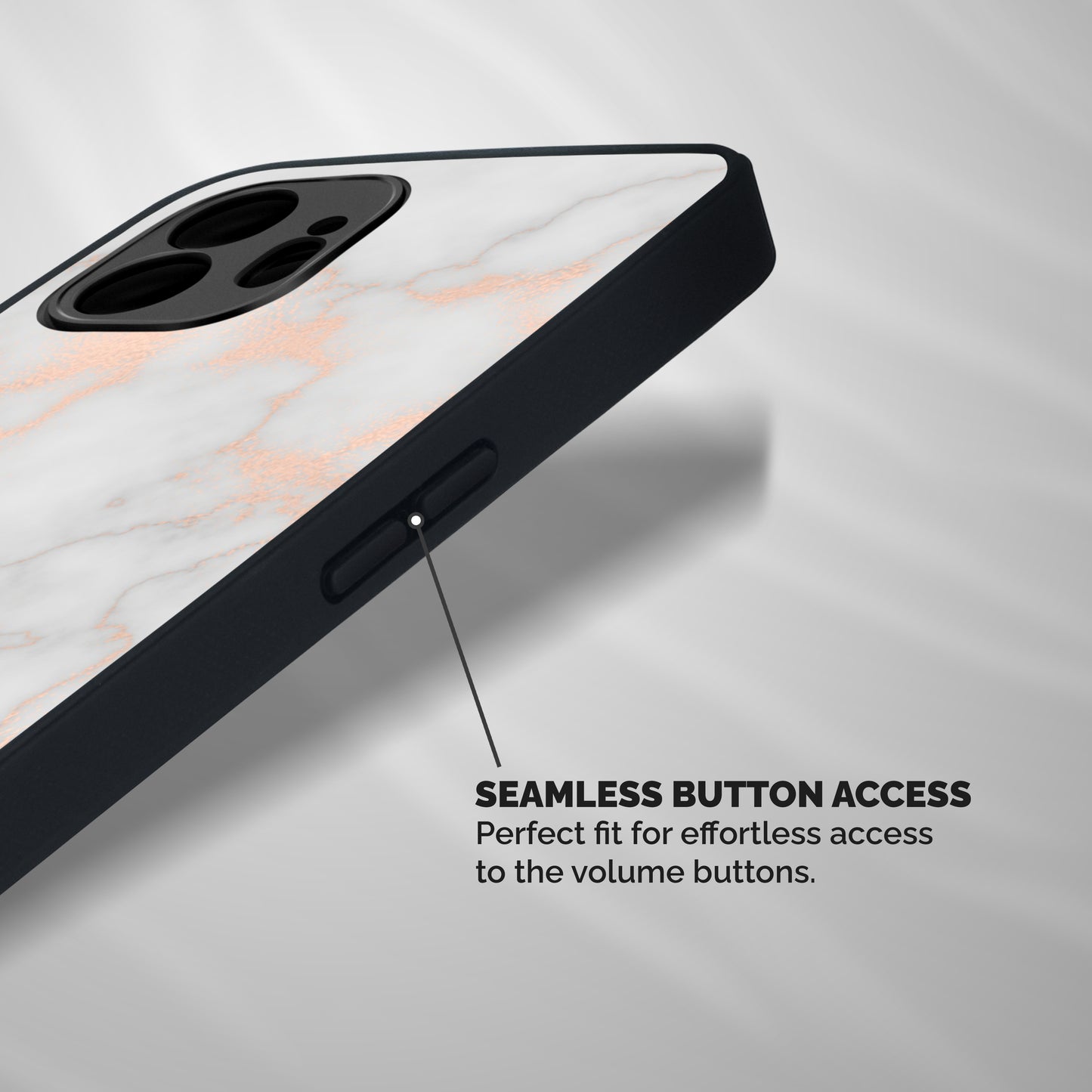 RoseGold Marble Shockproof Hybrid Protection (Metal + TPU) Back Case Cover