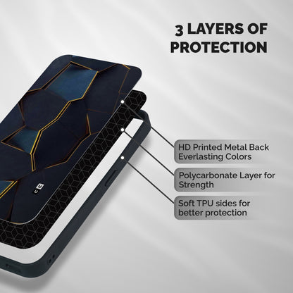 Royal Abstract Shockproof Hybrid Protection (Metal + TPU) Back Case Cover