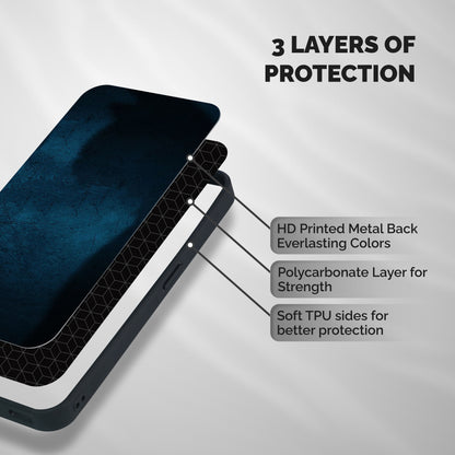 Royal Blue Shockproof Hybrid Protection (Metal + TPU) Back Case Cover