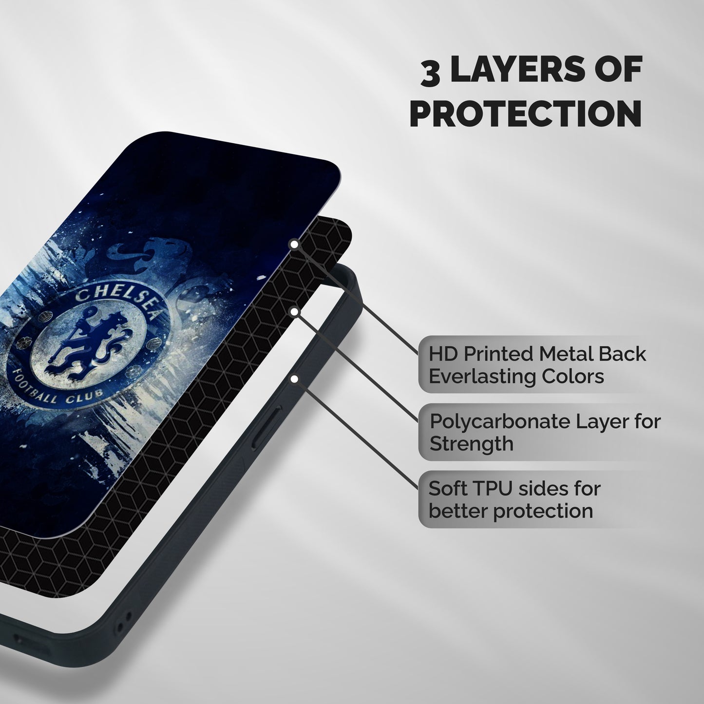 Royal Blues Squad Shockproof Hybrid Protection (Metal + TPU) Back Case Cover