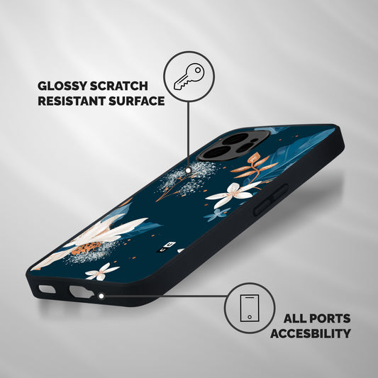 Royal Floral Shockproof Hybrid Protection (Metal + TPU) Back Case Cover