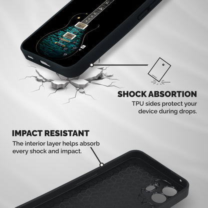 Royal Green Guitar Shockproof Hybrid Protection (Metal + TPU) Back Case Cover