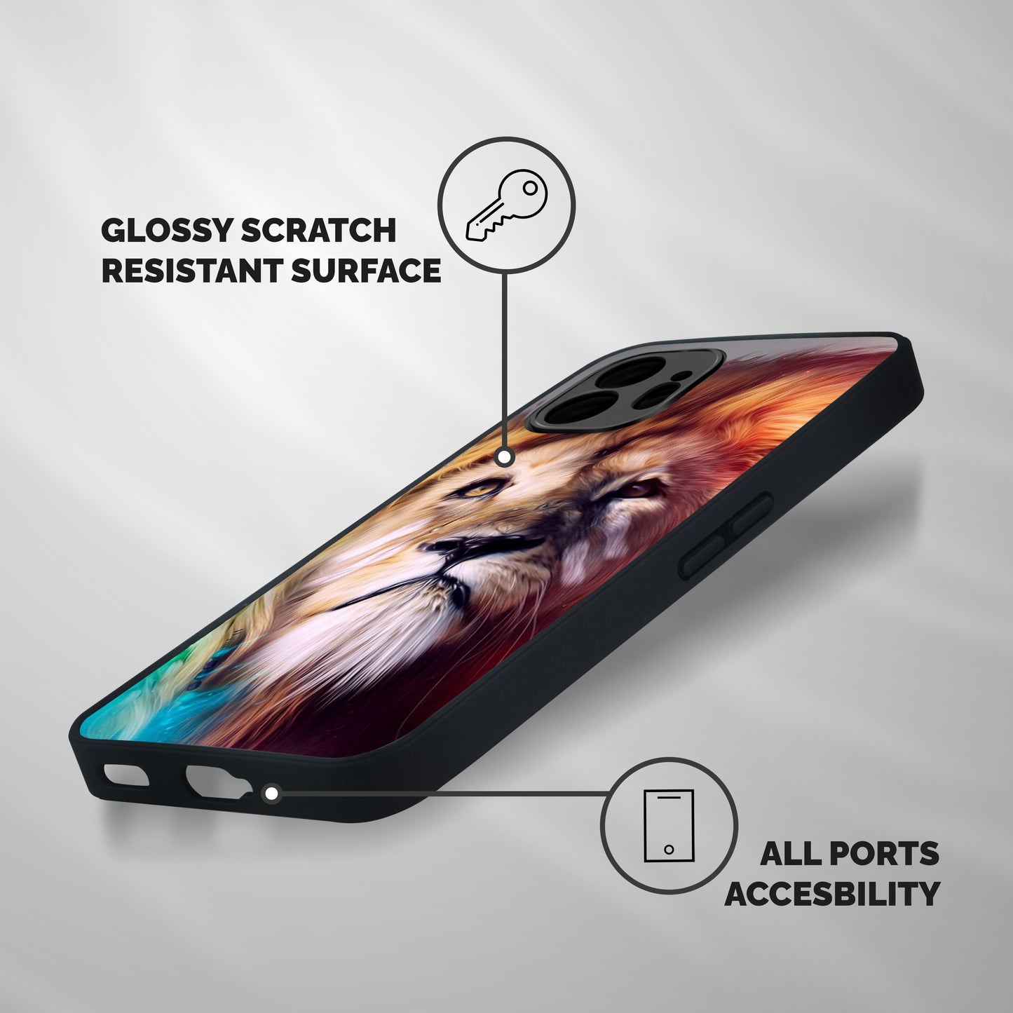 Royal Lion Shockproof Hybrid Protection (Metal + TPU) Back Case Cover