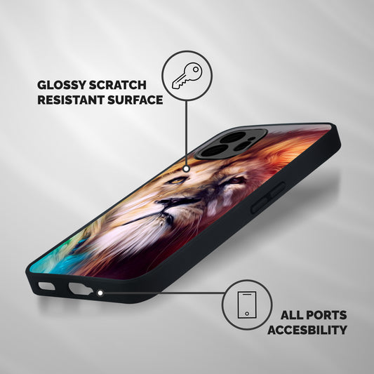 Royal Lion Shockproof Hybrid Protection (Metal + TPU) Back Case Cover