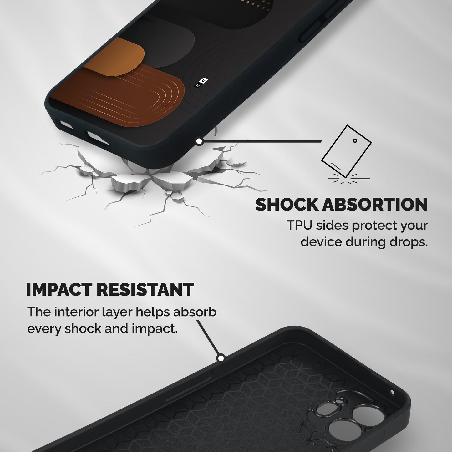Royal Shades Shockproof Hybrid Protection (Metal + TPU) Back Case Cover