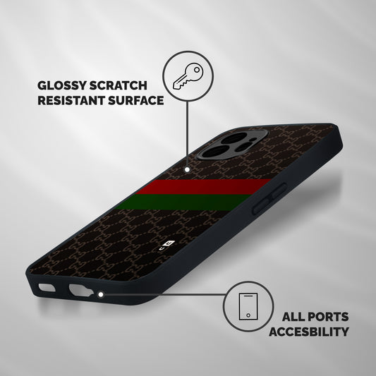 Royal Stripes Design Shockproof Hybrid Protection (Metal + TPU) Back Case Cover