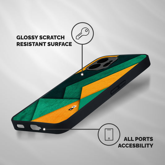 Rugged Abstract Stripes Shockproof Hybrid Protection (Metal + TPU) Back Case Cover