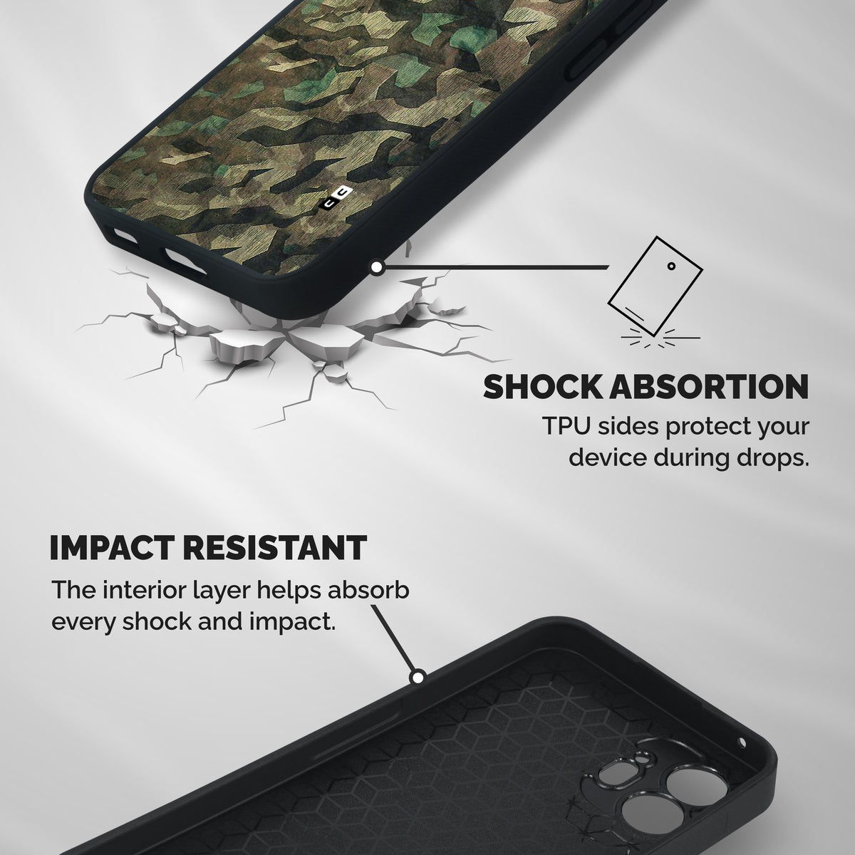 Rugged Army Shockproof Hybrid Protection (Metal + TPU) Back Case Cover