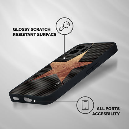 Rugged Gold Star Shockproof Hybrid Protection (Metal + TPU) Back Case Cover