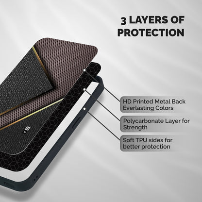 Rugged Polka Design Shockproof Hybrid Protection (Metal + TPU) Back Case Cover