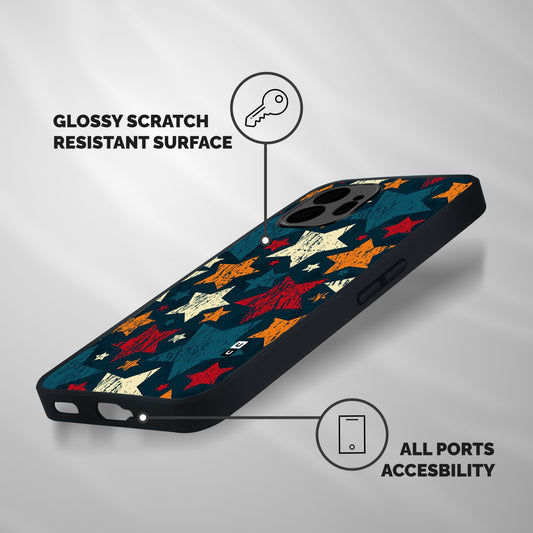 Rugged Star Design Shockproof Hybrid Protection (Metal + TPU) Back Case Cover