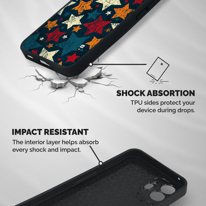 Rugged Star Design Shockproof Hybrid Protection (Metal + TPU) Back Case Cover