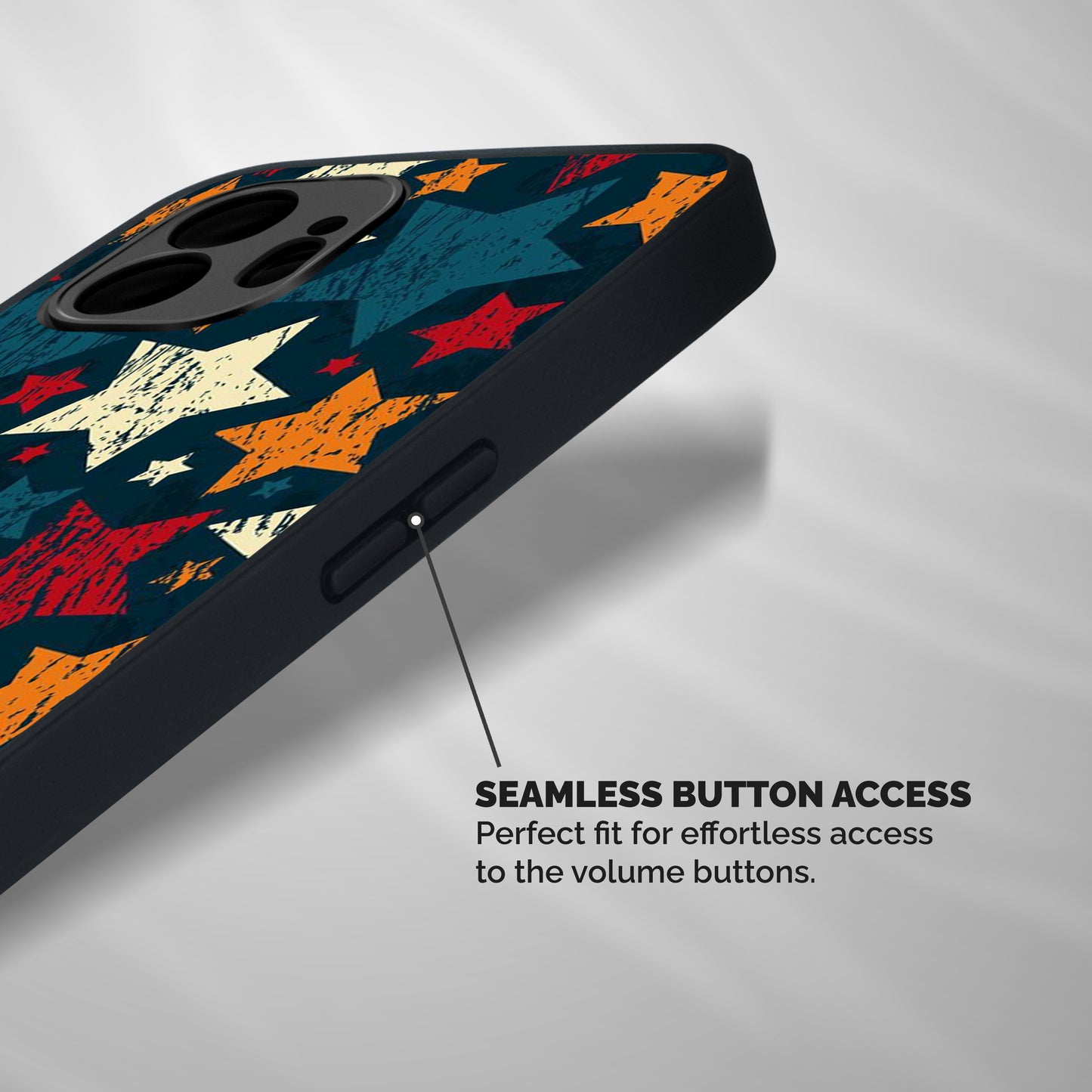 Rugged Star Design Shockproof Hybrid Protection (Metal + TPU) Back Case Cover