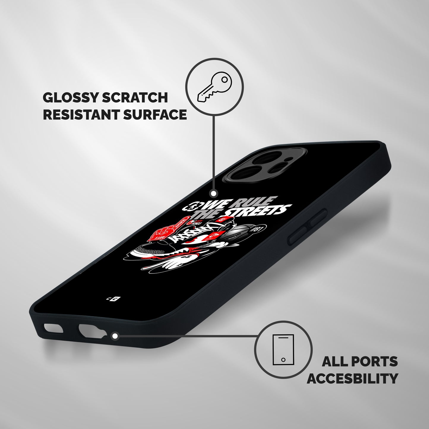 Rule The Streets Shockproof Hybrid Protection (Metal + TPU) Back Case Cover