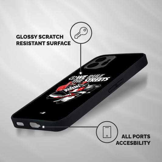 Rule The Streets Shockproof Hybrid Protection (Metal + TPU) Back Case Cover