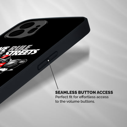 Rule The Streets Shockproof Hybrid Protection (Metal + TPU) Back Case Cover