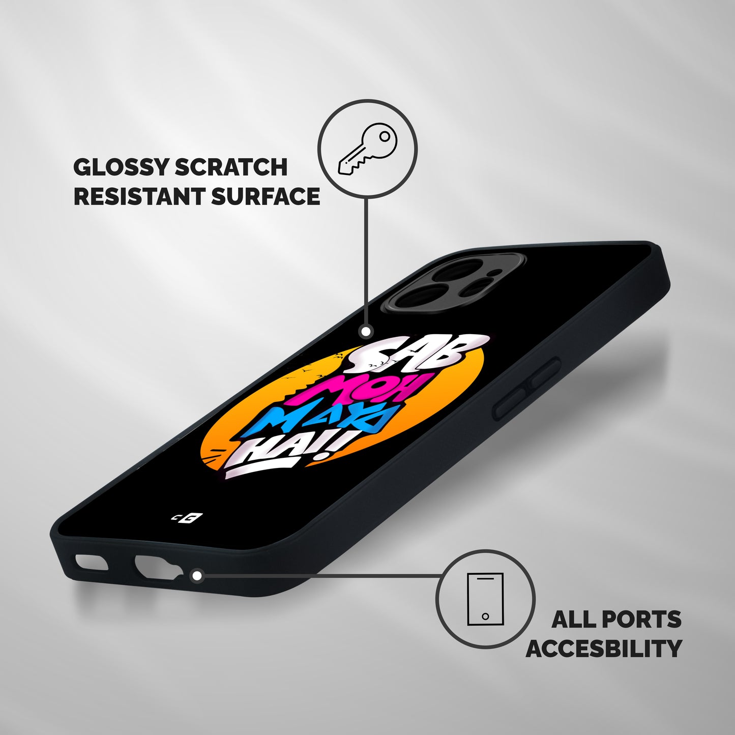 Sab Moh Maya Hai Shockproof Hybrid Protection (Metal + TPU) Back Case Cover